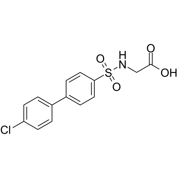 ((4'-Chloro-[1,1'-biphenyl]-4-yl)sulfonyl)glycine  Chemical Structure