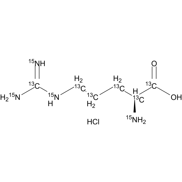 L-Arginine-13C6,15N4 hydrochloride  Chemical Structure