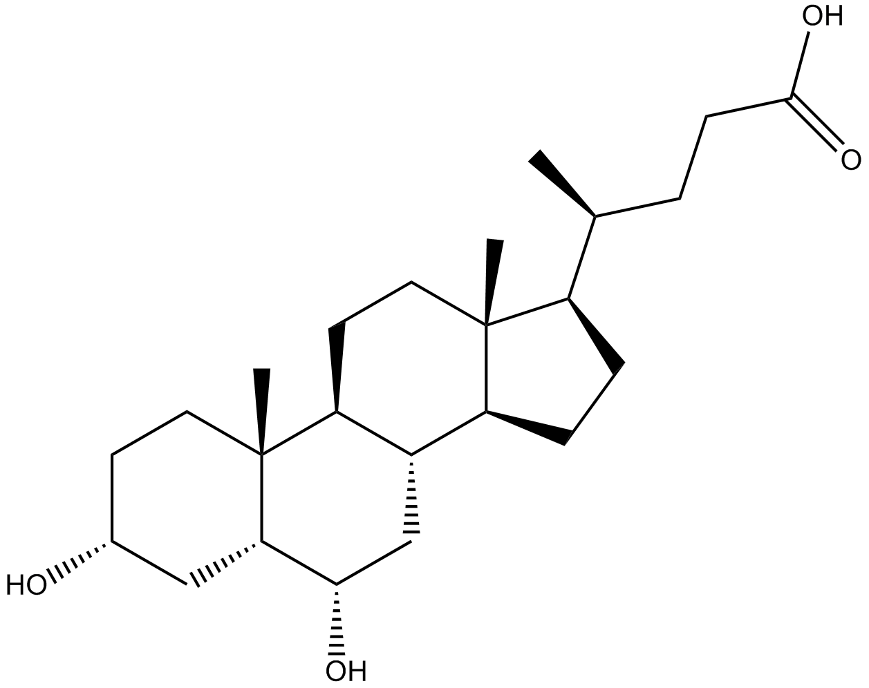 Hyodeoxycholic acid  Chemical Structure