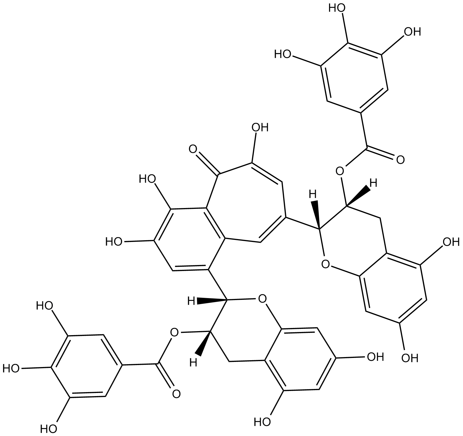 Theaflavine-3,3'-digallate Chemical Structure