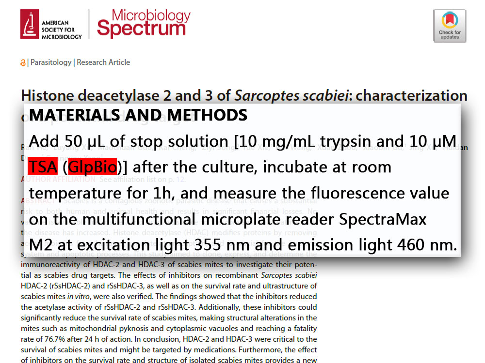 Trichostatin A (TSA) | Histone deacetylase (HDAC) inhibitor | GlpBio
