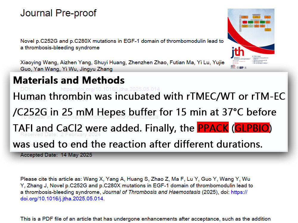 PPACK | Thrombin inhibitor | CAS NO.:71142-71-7 | GlpBio