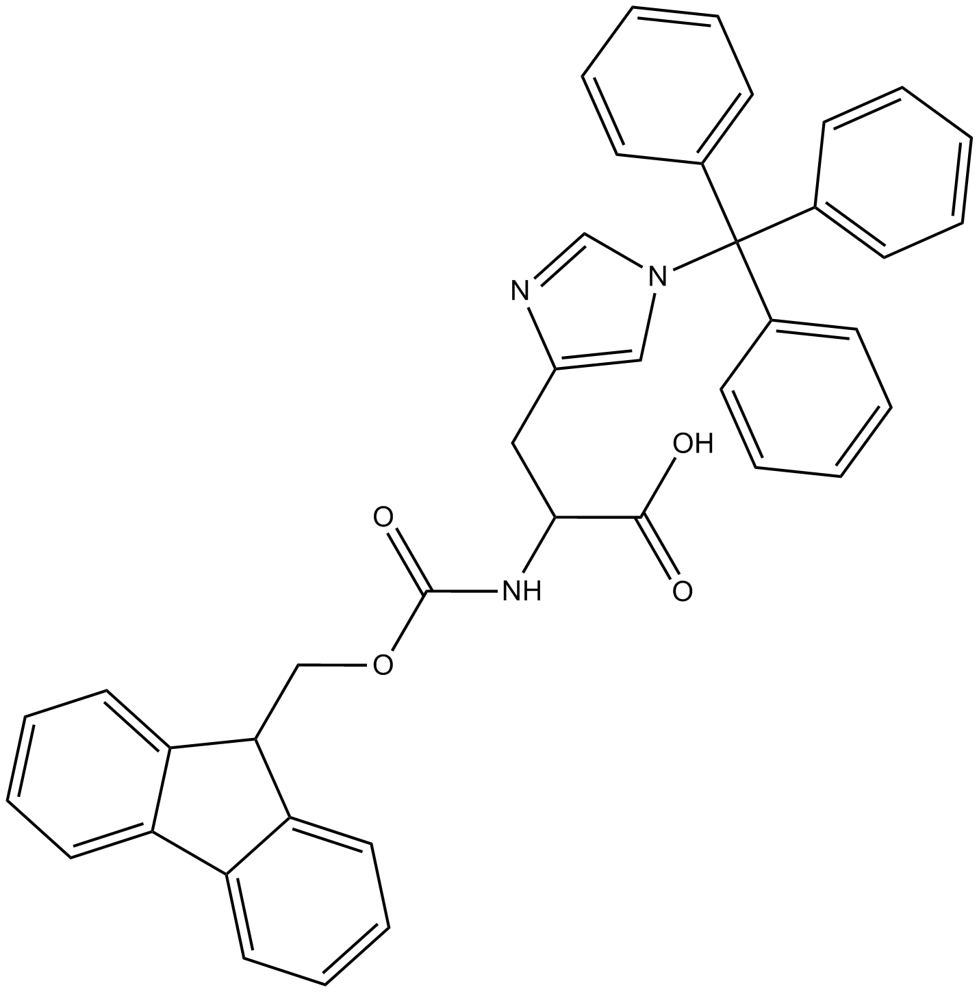 Fmoc-D-His(Trt)-OH  Chemical Structure