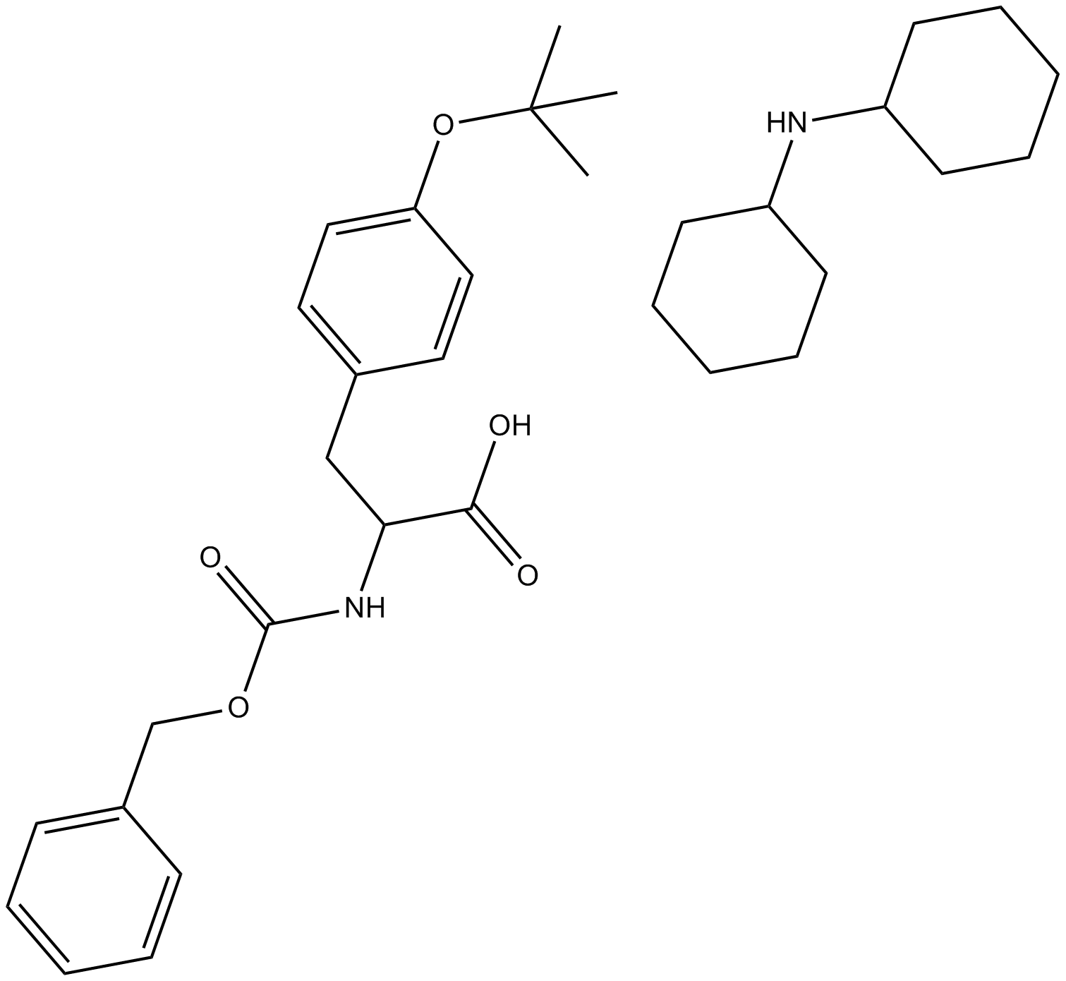 Z-D-Tyr(tBu)-OH·DCHA 化学構造