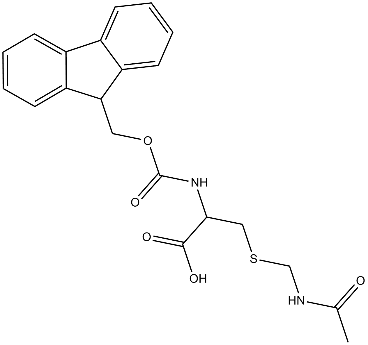 Fmoc-Cys(Acm)-OH Chemische Struktur