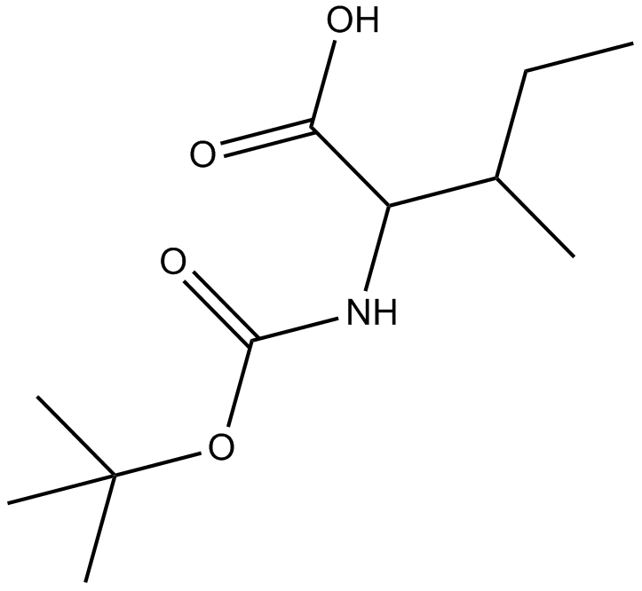 Boc-D-Ile-OH 化学構造