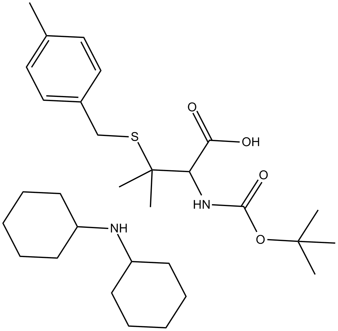 Boc-Pen(pMeBzl)-OH.DCHA Chemische Struktur