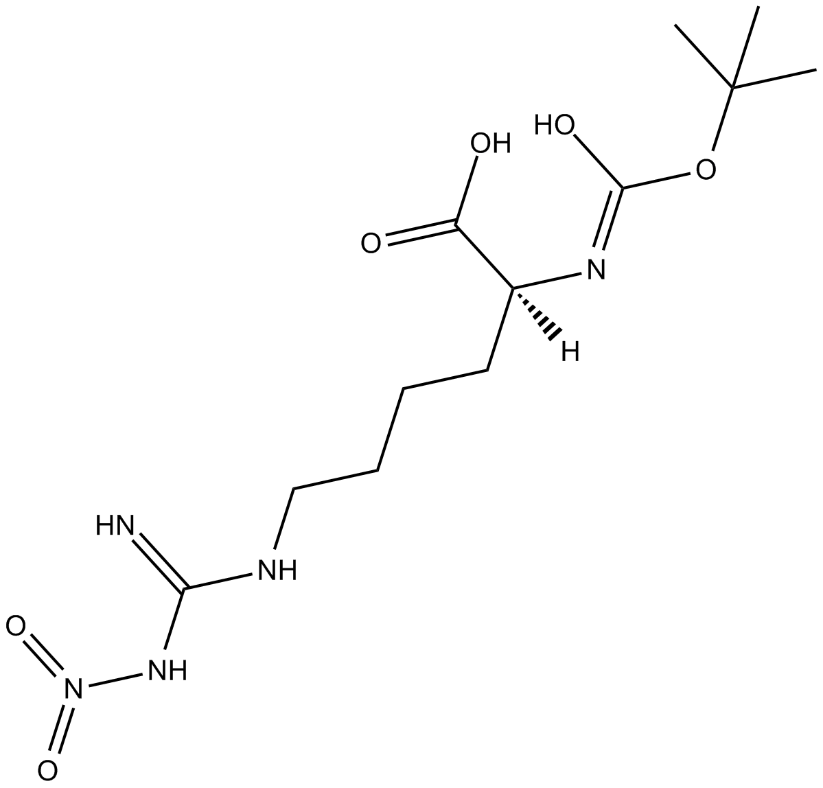 Boc-HoArg(NO2)-OH  Chemical Structure