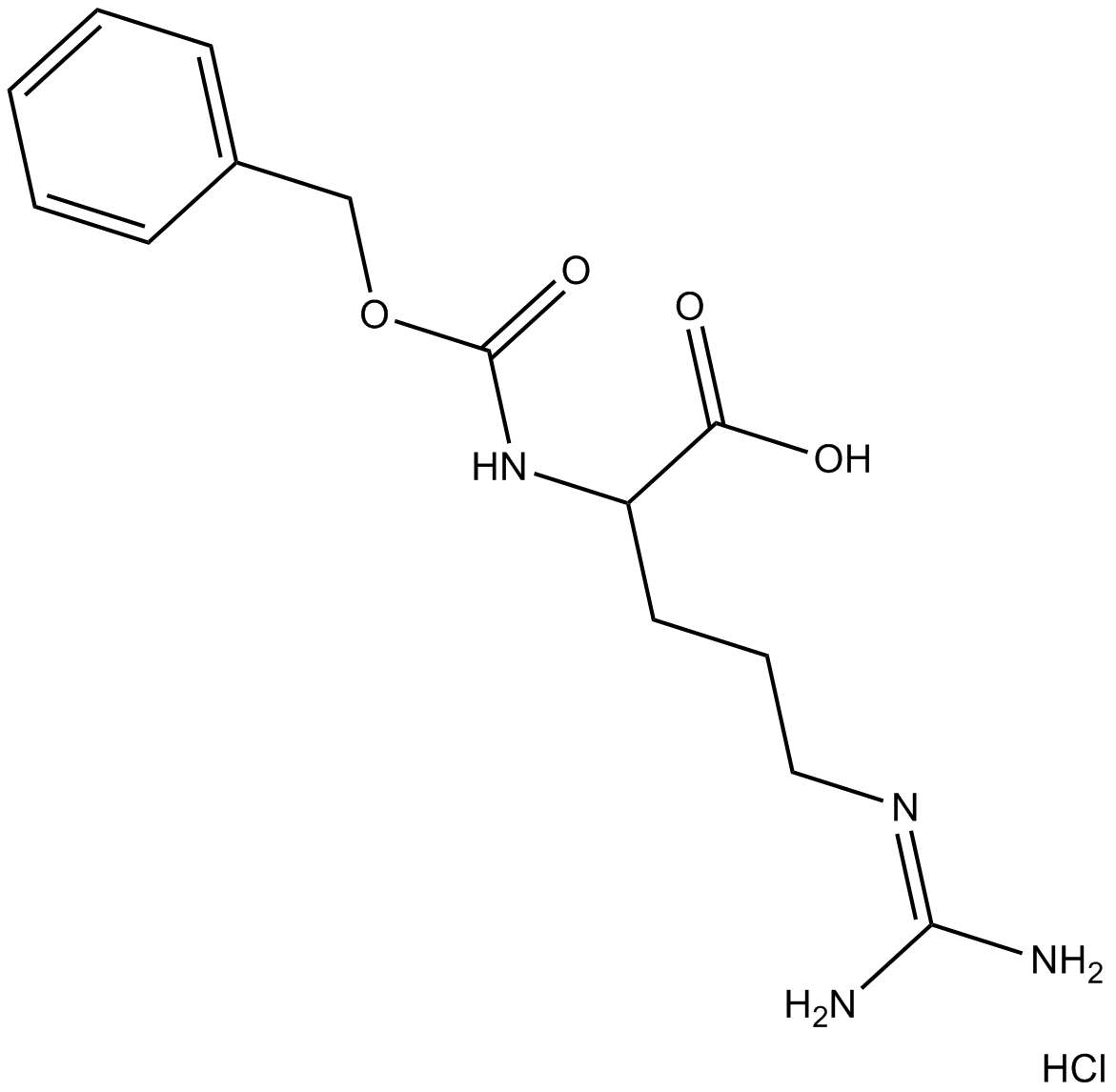 Z-Arg-OH.HCl 化学構造