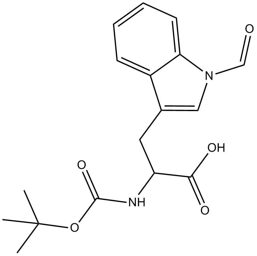 Boc-Trp(For)-OH  Chemical Structure