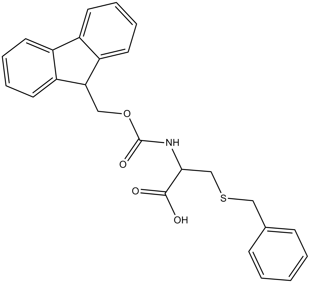 Fmoc-Cys(Bzl)-OH 化学構造