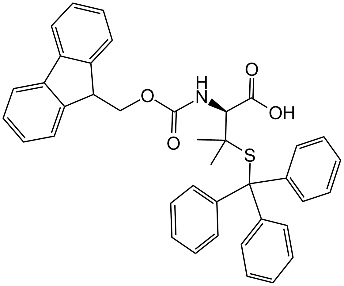 Fmoc-D-Pen(Trt)-OH 化学構造