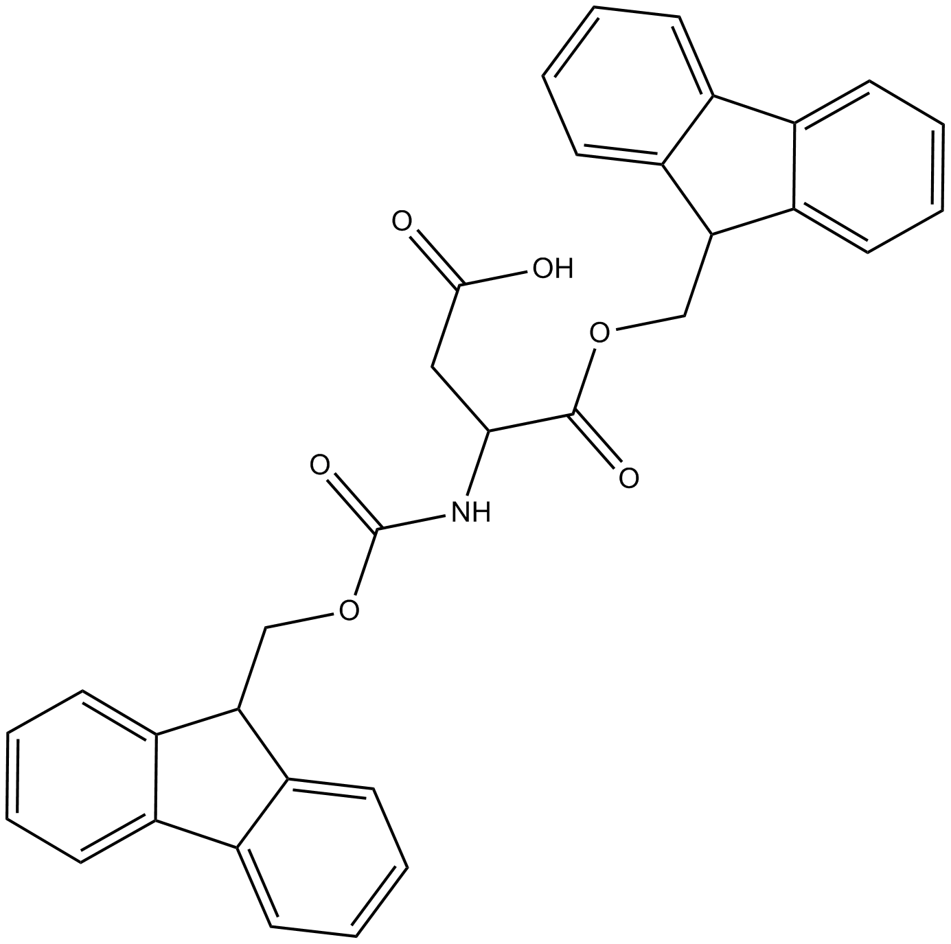 Fmoc-Asp-OFm Chemische Struktur