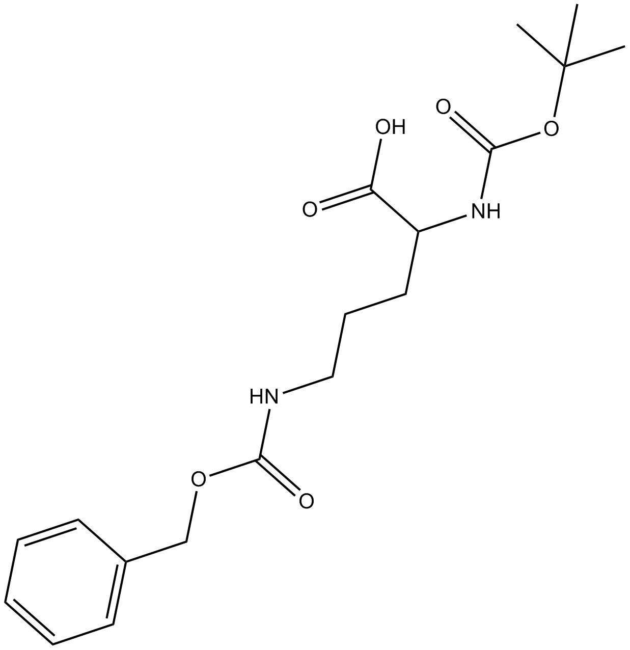 Boc-Orn(Z)-OH Chemische Struktur