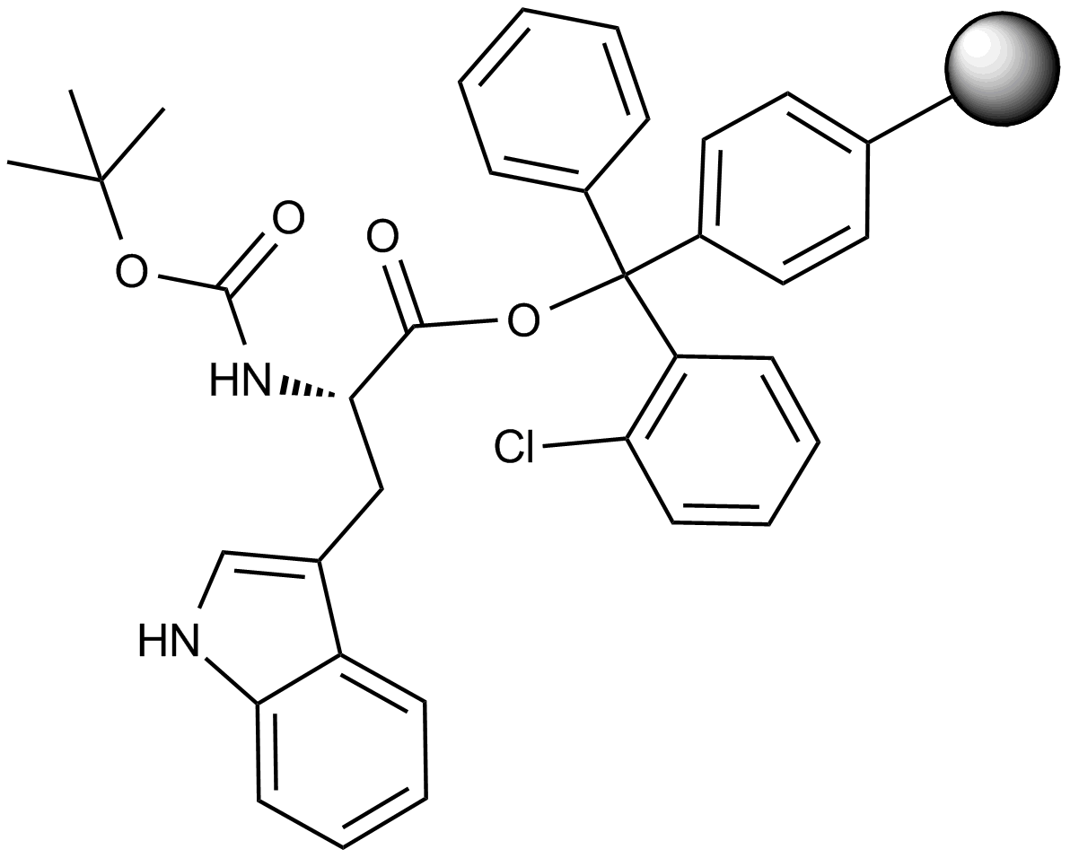 H-Trp(Boc)-2-Chlorotrityl Resin  Chemical Structure