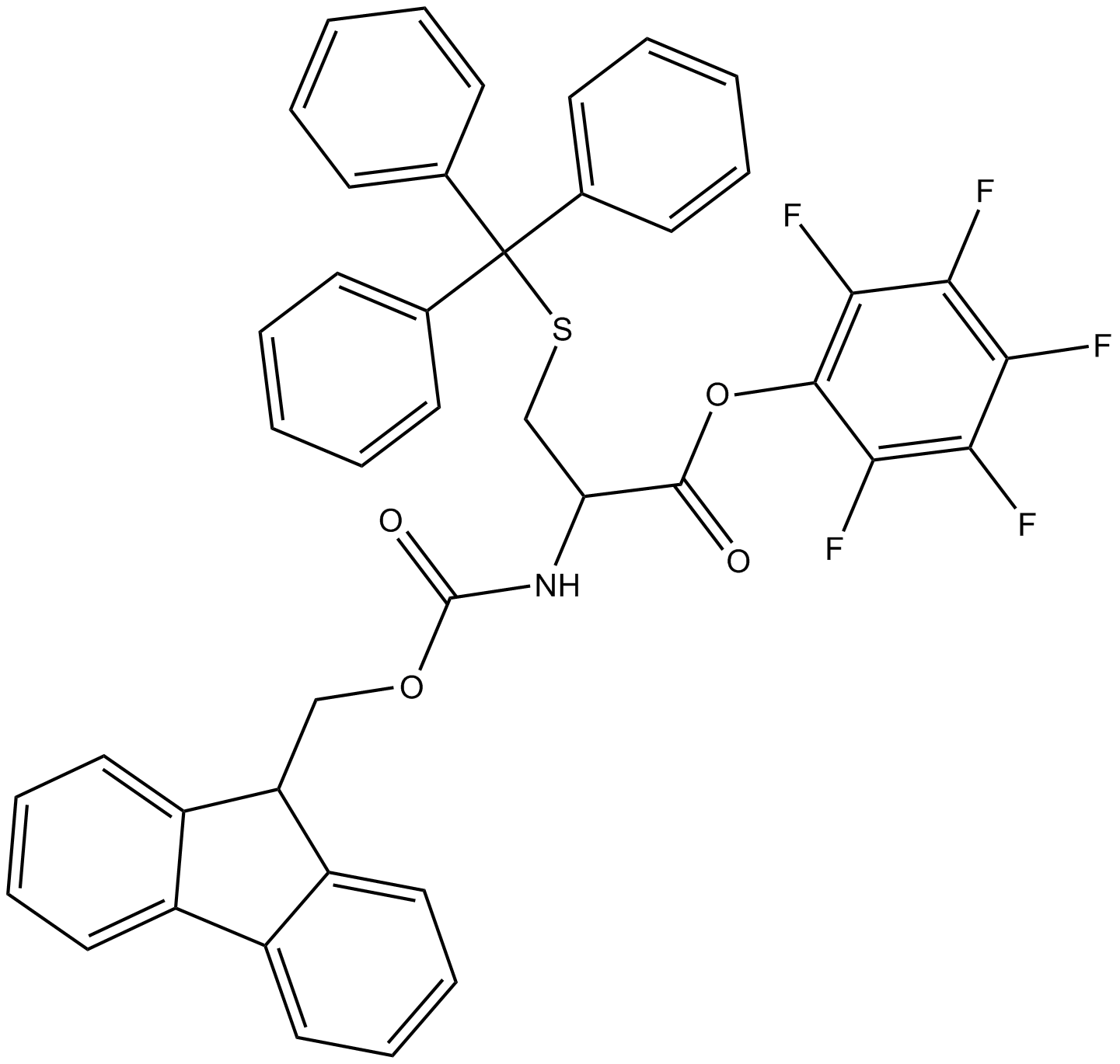 Fmoc-D-Cys(Trt)-OPfp Chemische Struktur