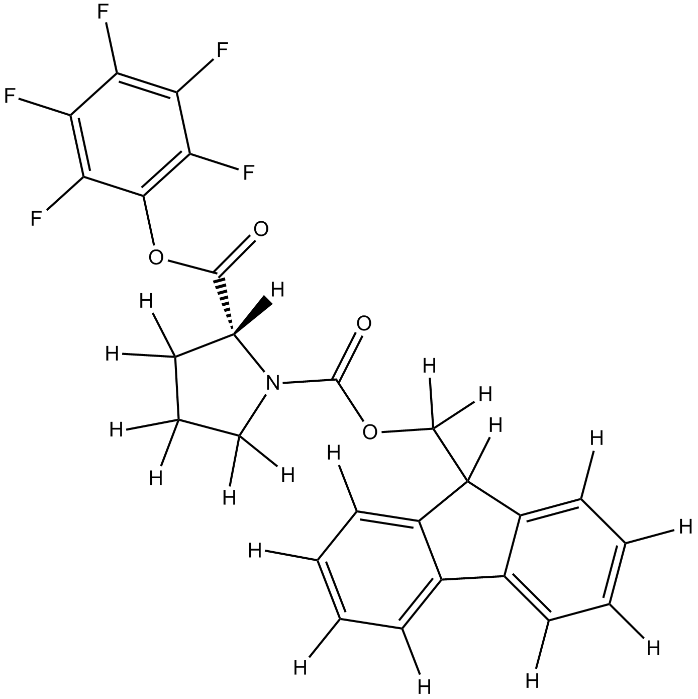 Fmoc-D-Pro-OPfp 化学構造