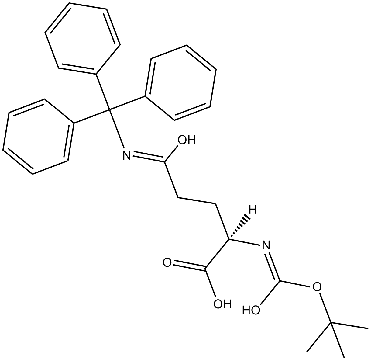 Boc-D-Gln(Trt)-OH  Chemical Structure