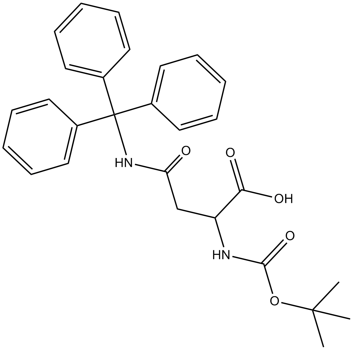 Boc-Asn(Trt)-OH  Chemical Structure