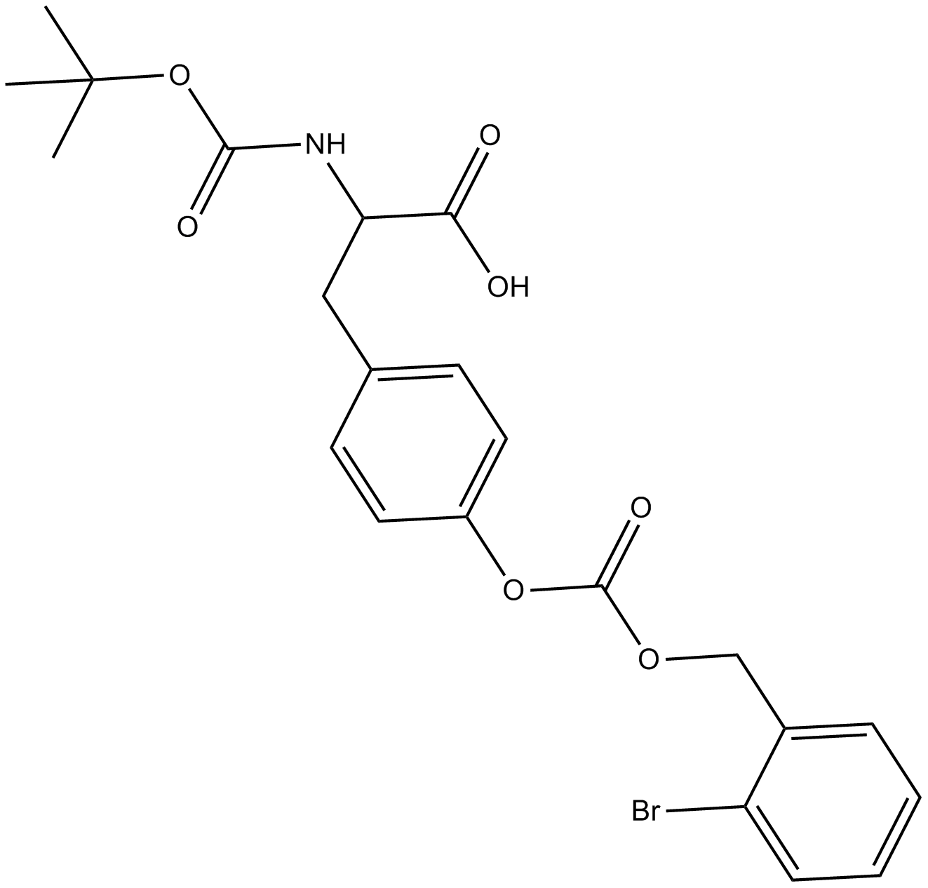 Boc-D-Tyr(2-Br-Z)-OH  Chemical Structure
