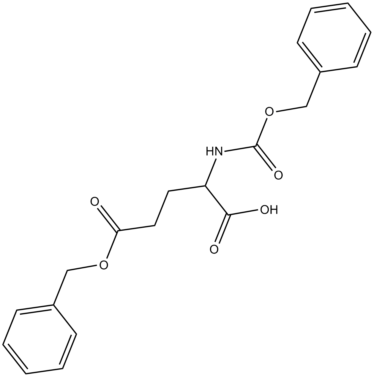 Z-D-Glu(OBzl)-OH Chemische Struktur