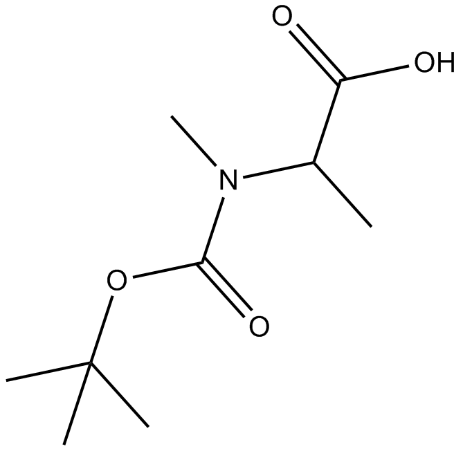 Boc-N-Me-Ala-OH  Chemical Structure