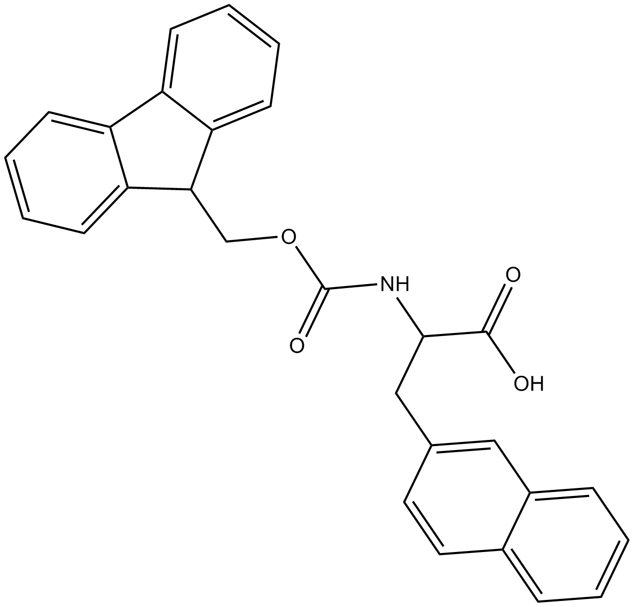 Fmoc-D-2-Nal-OH التركيب الكيميائي