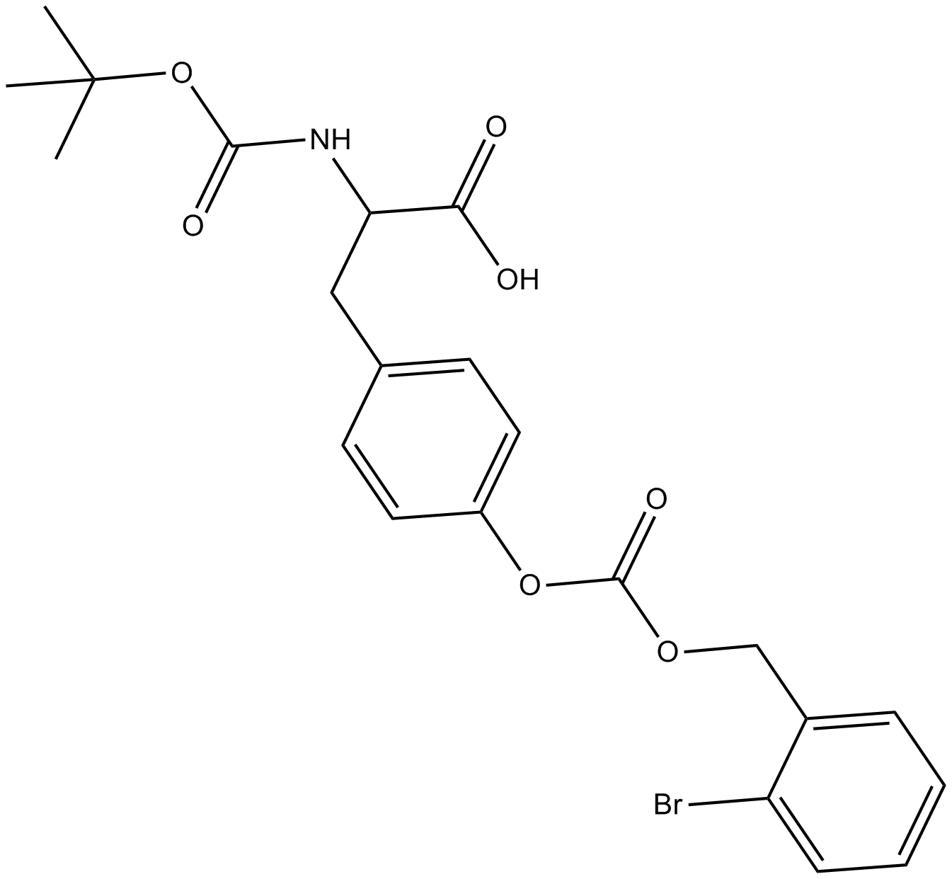 Boc-Tyr(2-Br-Z)-OH 化学構造
