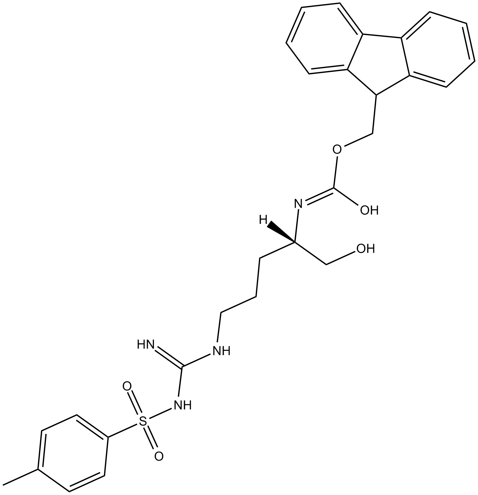 Fmoc-Arg(Tos)-ol Chemische Struktur
