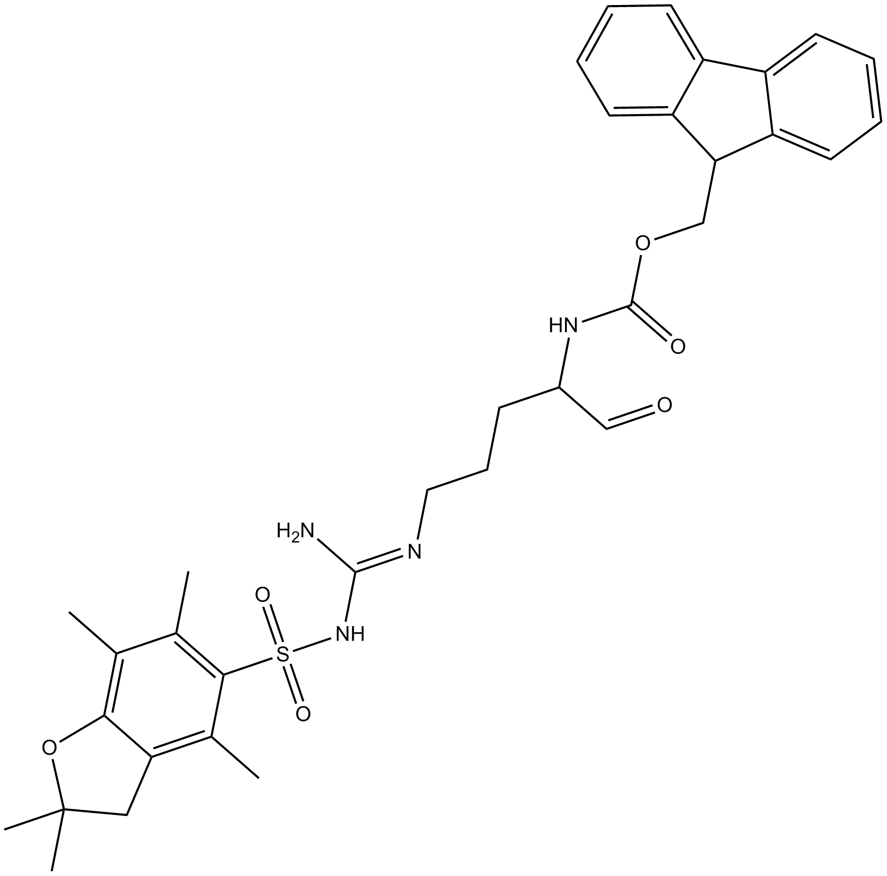 Fmoc-Arg(Pbf)-Wang resin  Chemical Structure