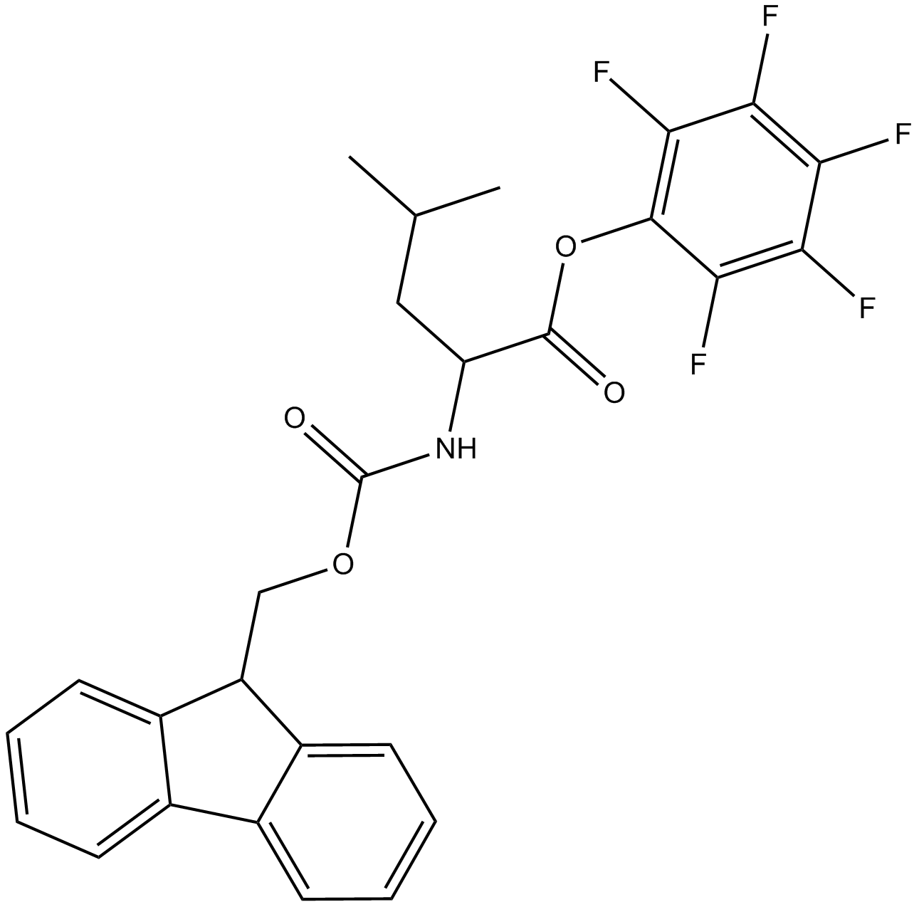 Fmoc-Leu-OPfp التركيب الكيميائي
