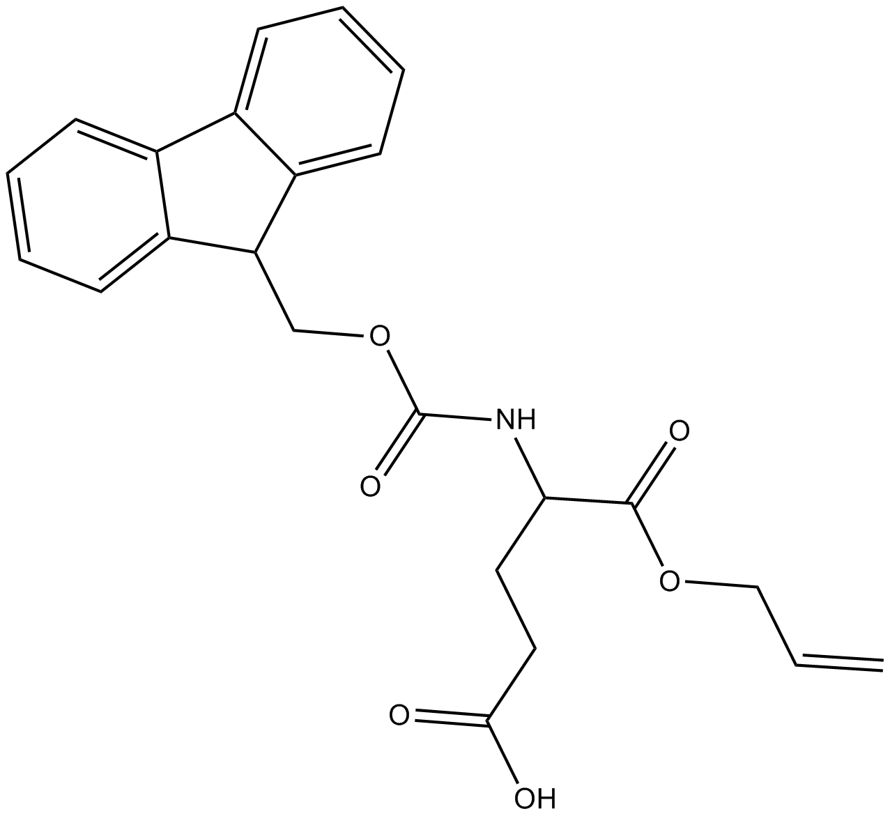 Fmoc-Glu-OAll 化学構造