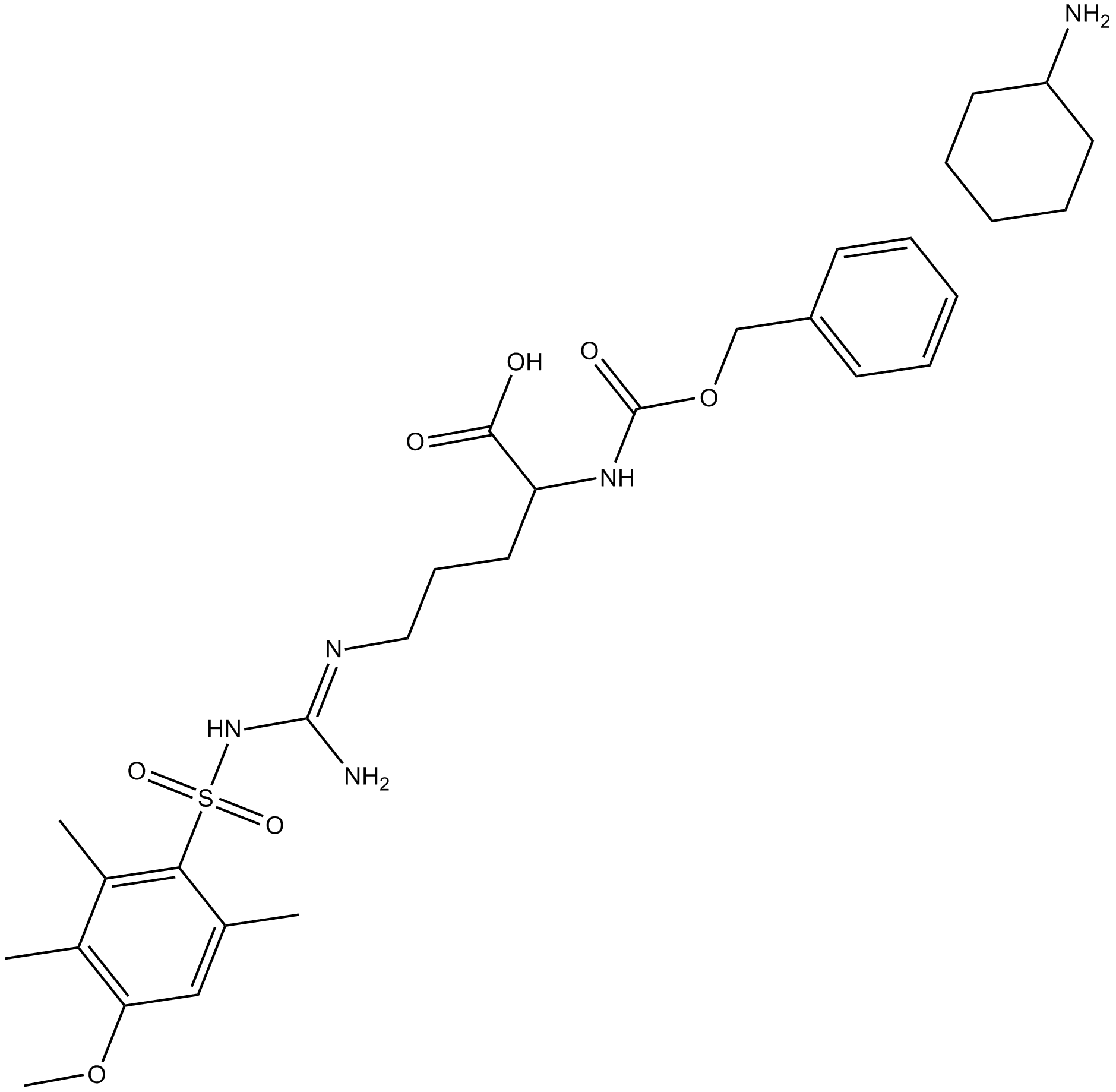 Z-Arg(Mtr)-OH·CHA  Chemical Structure