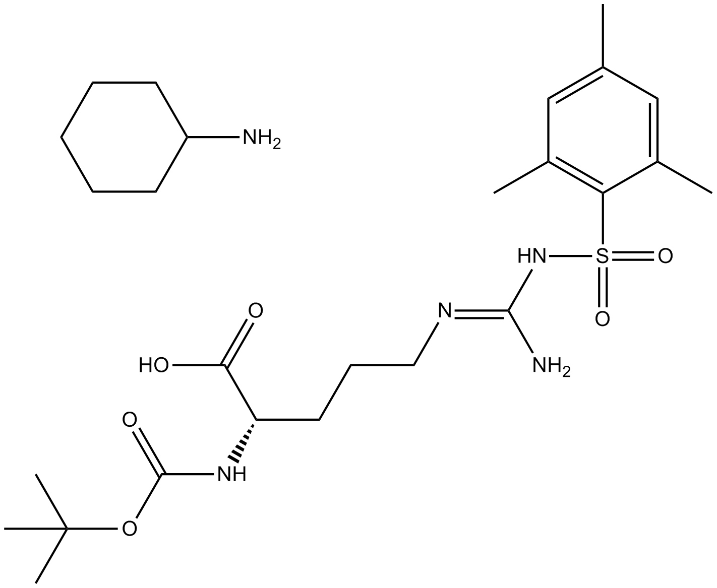 Boc-Arg(Mts)-OH.CHA  Chemical Structure