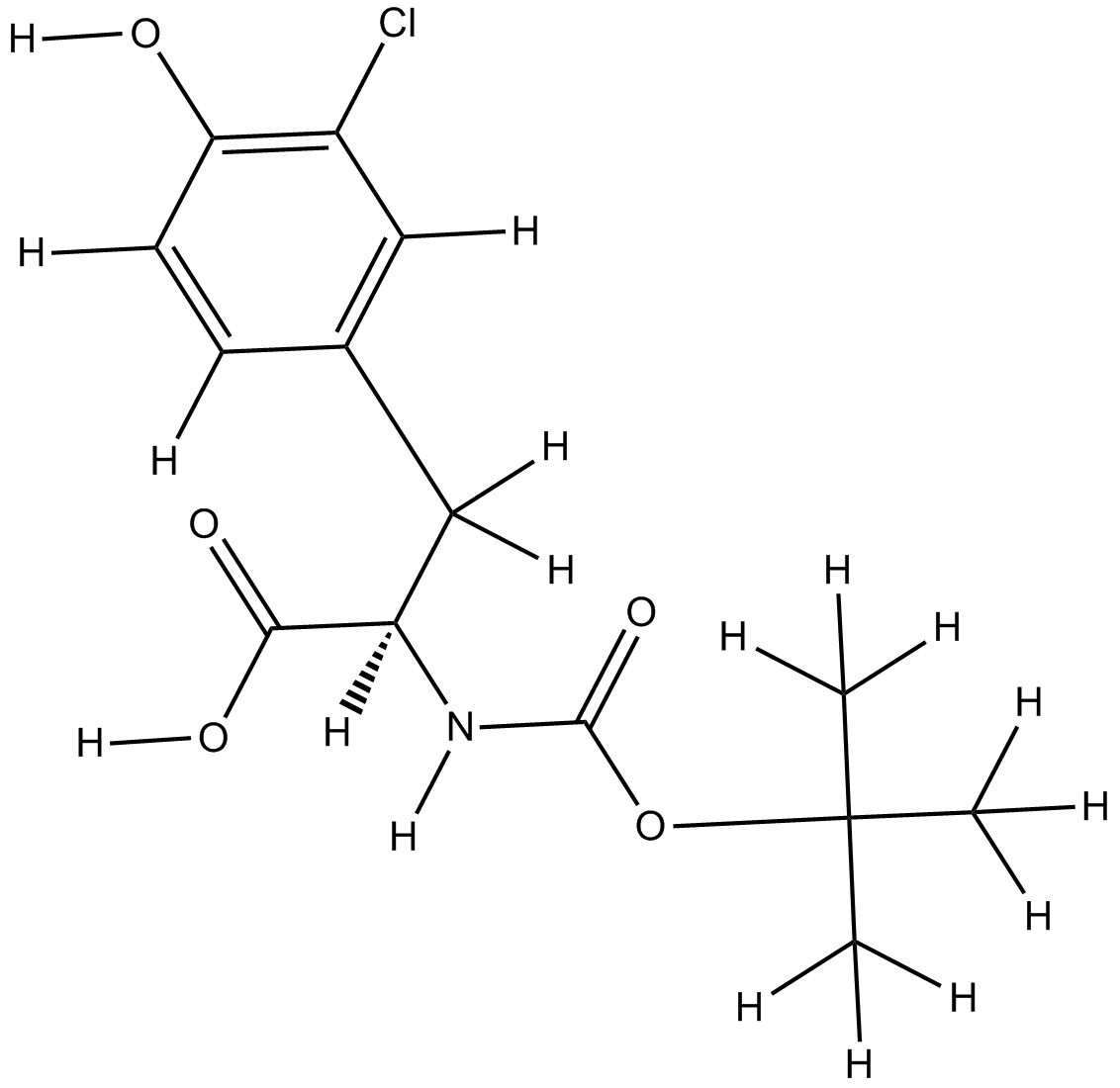 H-D-Tyr(3-Cl)-OH  Chemical Structure