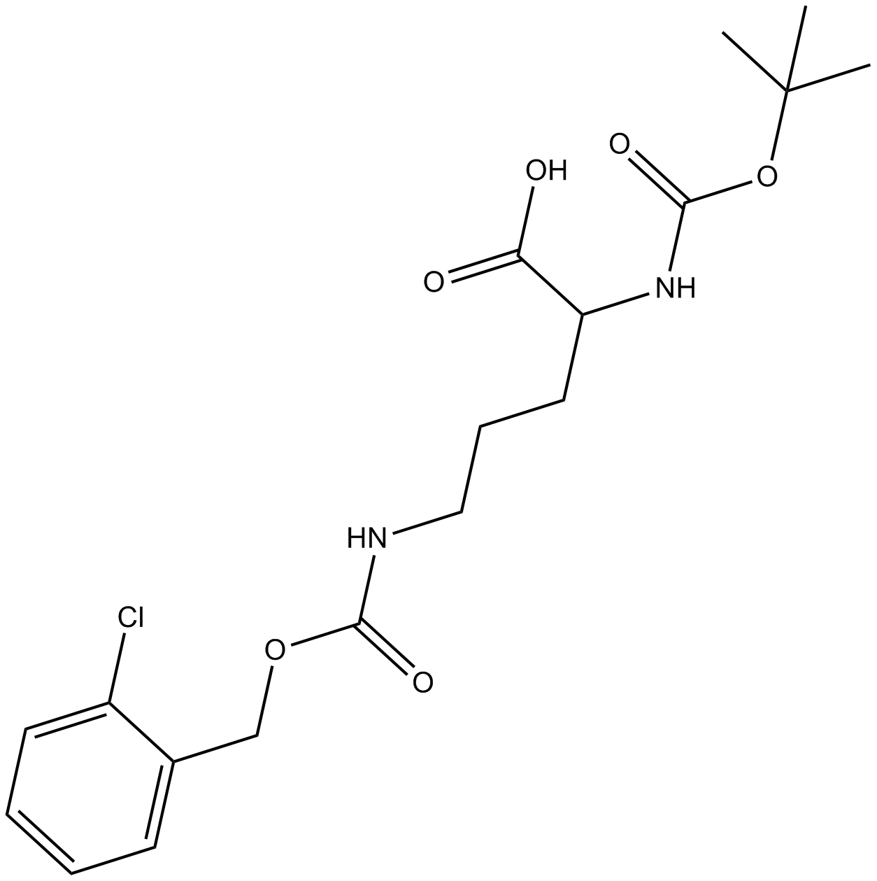 Boc-Orn(2-Cl-Z)-OH  Chemical Structure