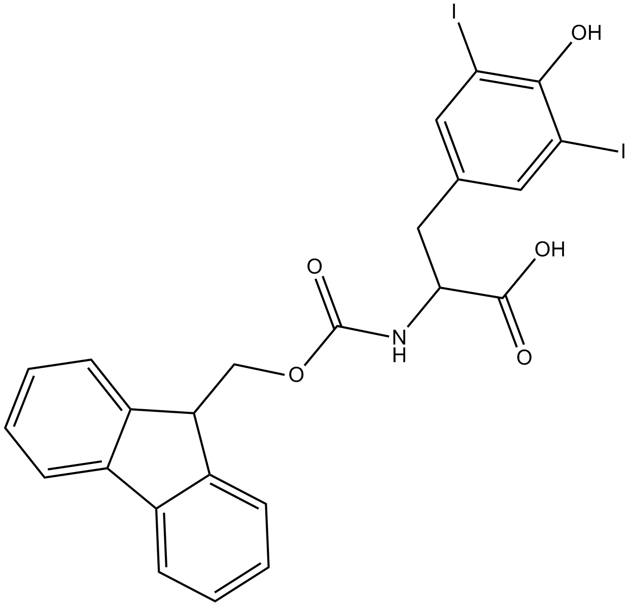 Fmoc-Tyr(3,5-I2)-OH  Chemical Structure