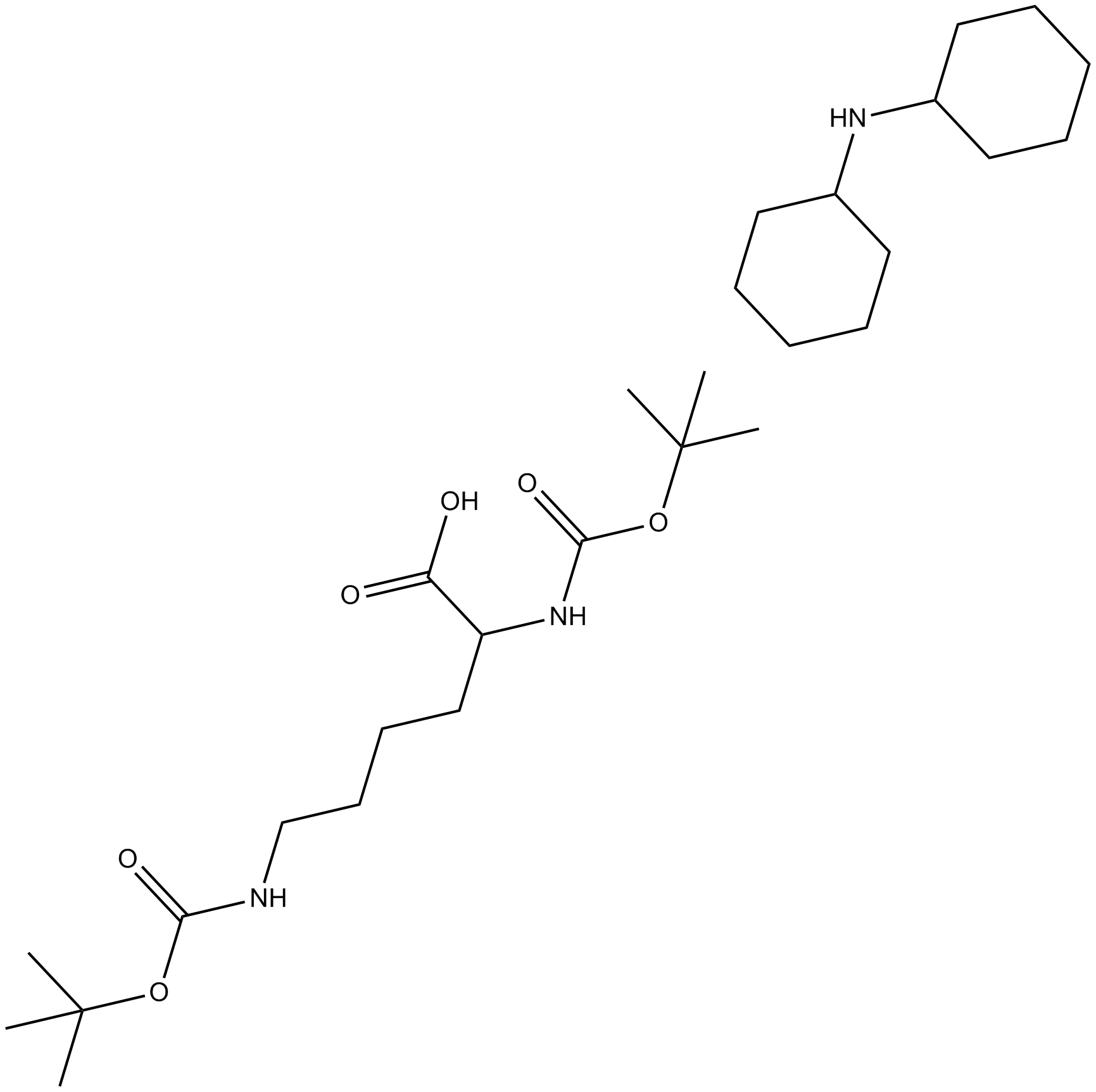 Boc-Lys(Boc)-OH.DCHA Chemische Struktur