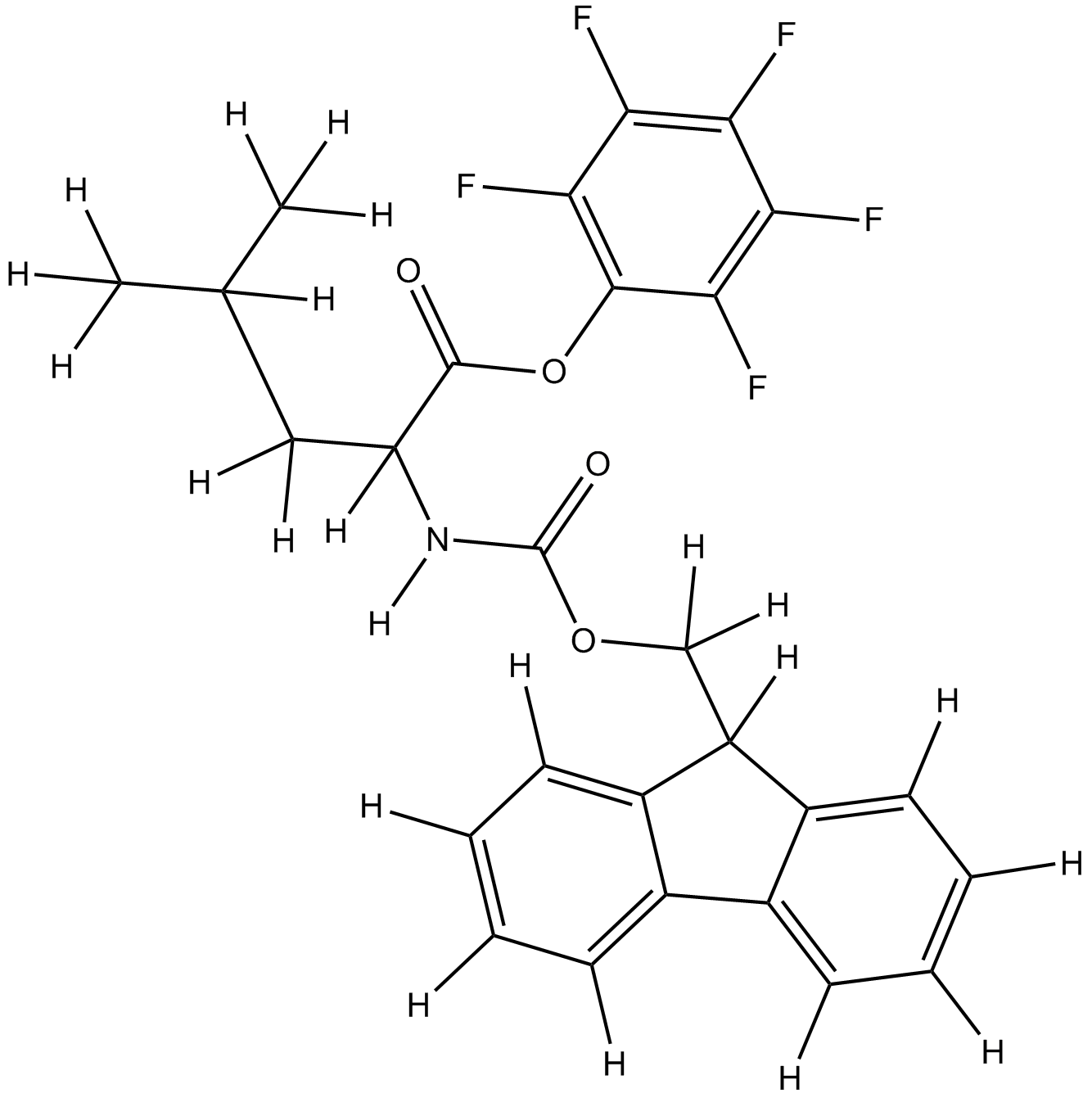 Fmoc-D-Ile-OPfp 化学構造