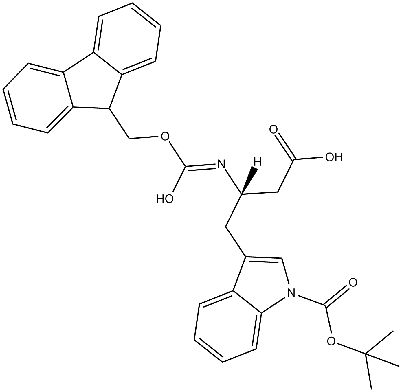 Fmoc-β-HomoTrp(Boc)-OH Chemical Structure