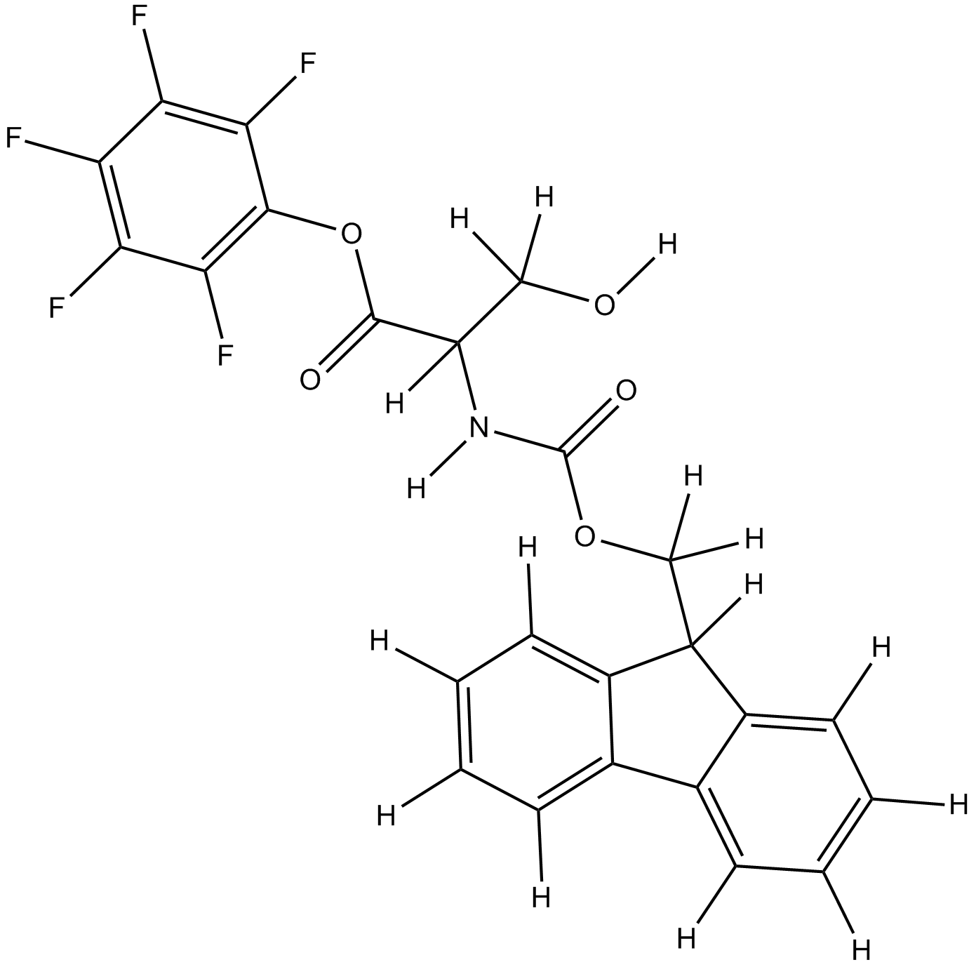Fmoc-D-Ser(tBu)-OPfp Chemische Struktur