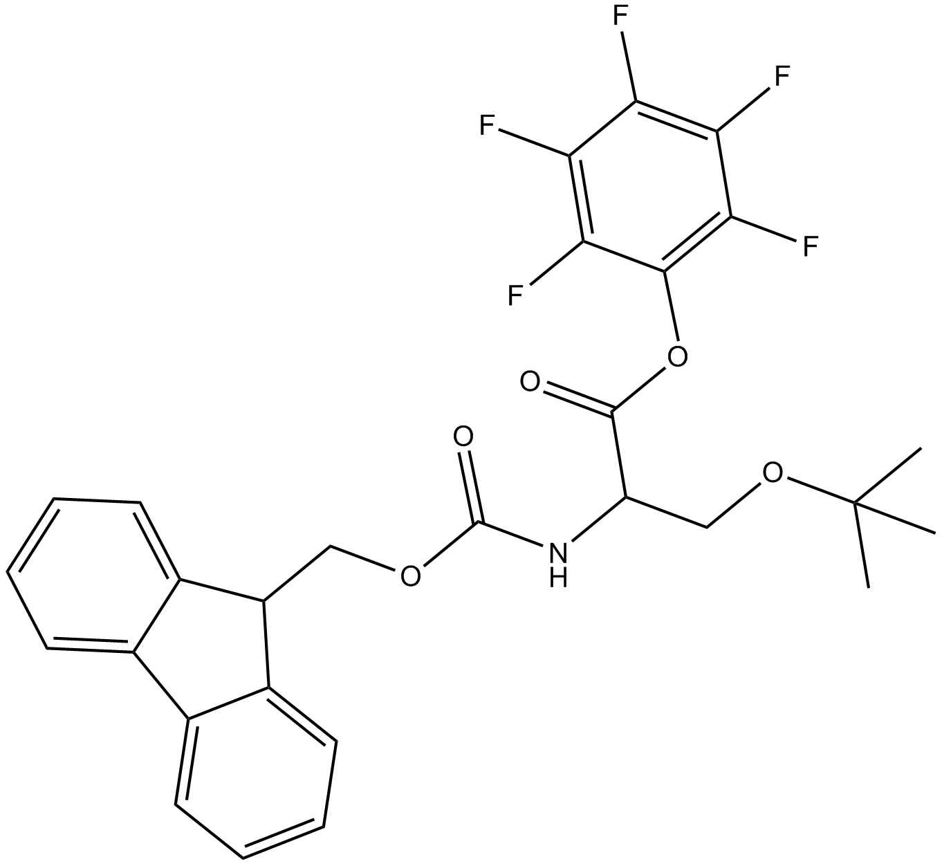 Fmoc-Ser(tBu)-OPfp التركيب الكيميائي