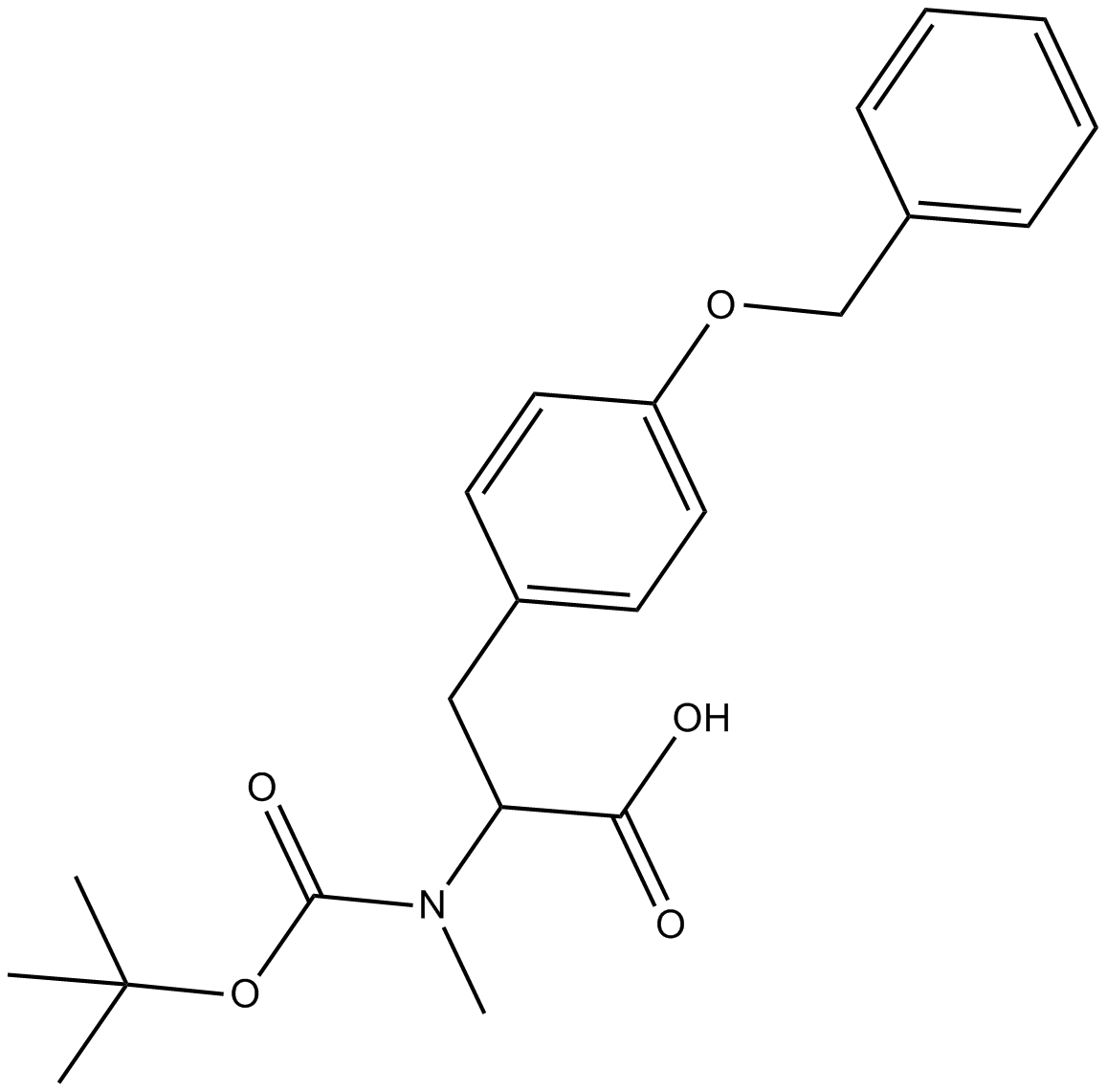 Boc-N-Me-Tyr(Bzl)-OH التركيب الكيميائي