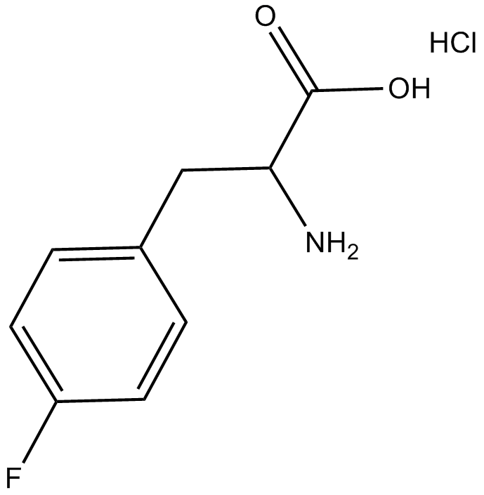 H-D-Phe(4-F)-OH ?HCl 化学構造