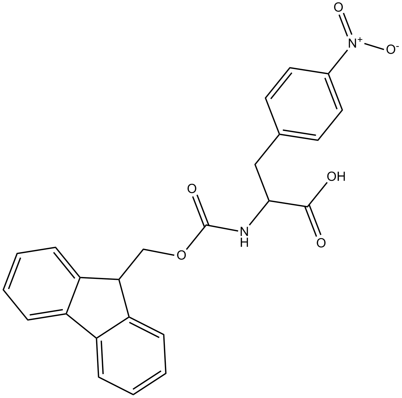 Fmoc-Phe(4-NO2)-OH 化学構造