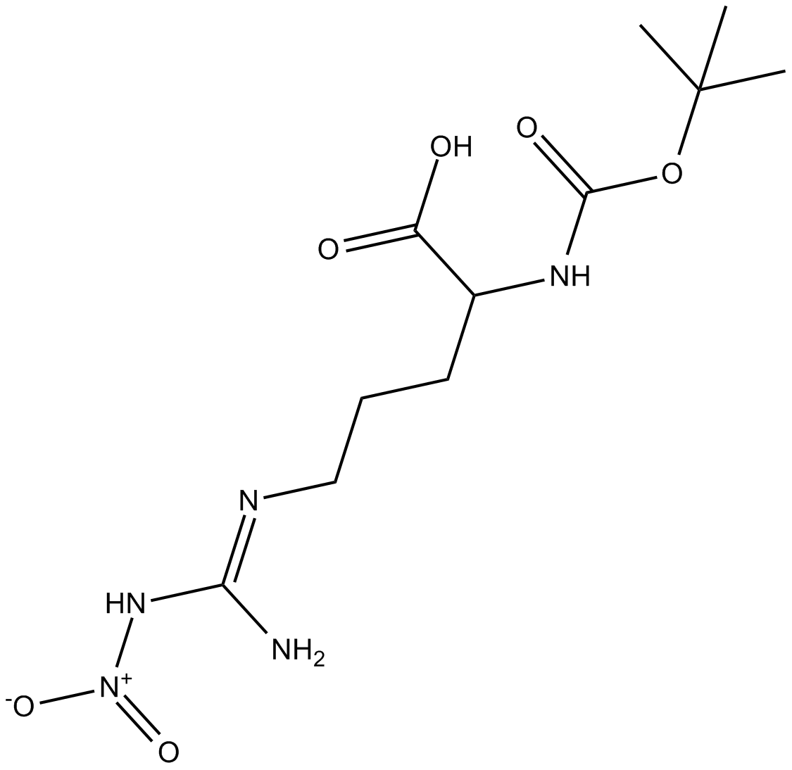 Boc-D-Arg(NO2)-OH Chemische Struktur
