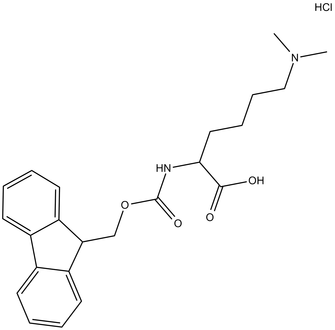Fmoc-Lys(Me2)-OH  Chemical Structure