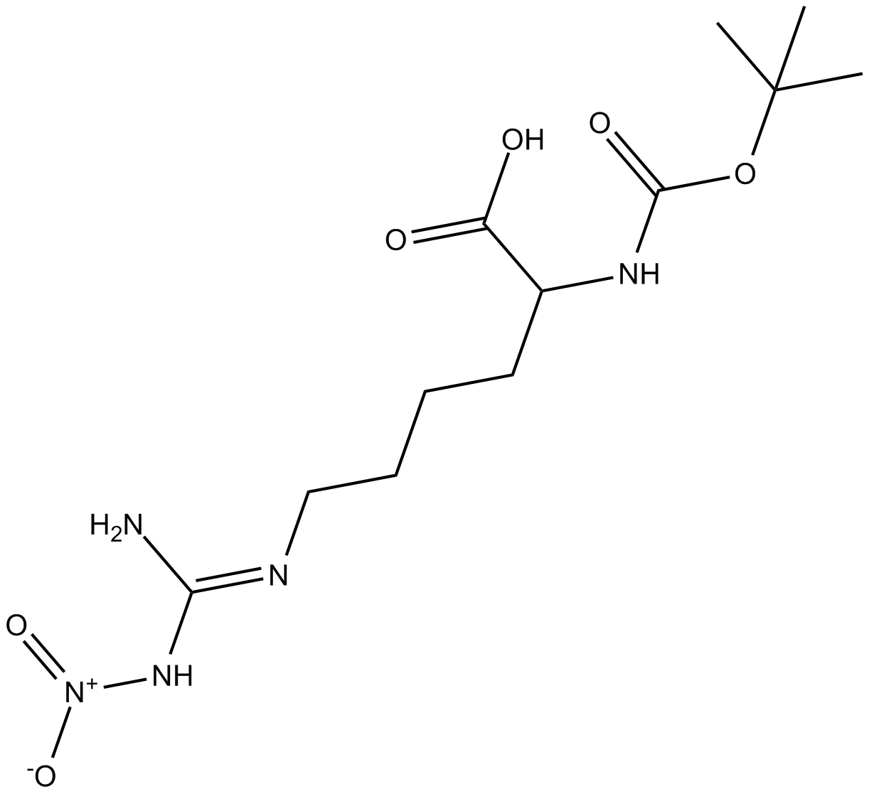 Boc-HomoArg(NO2)-OH 化学構造
