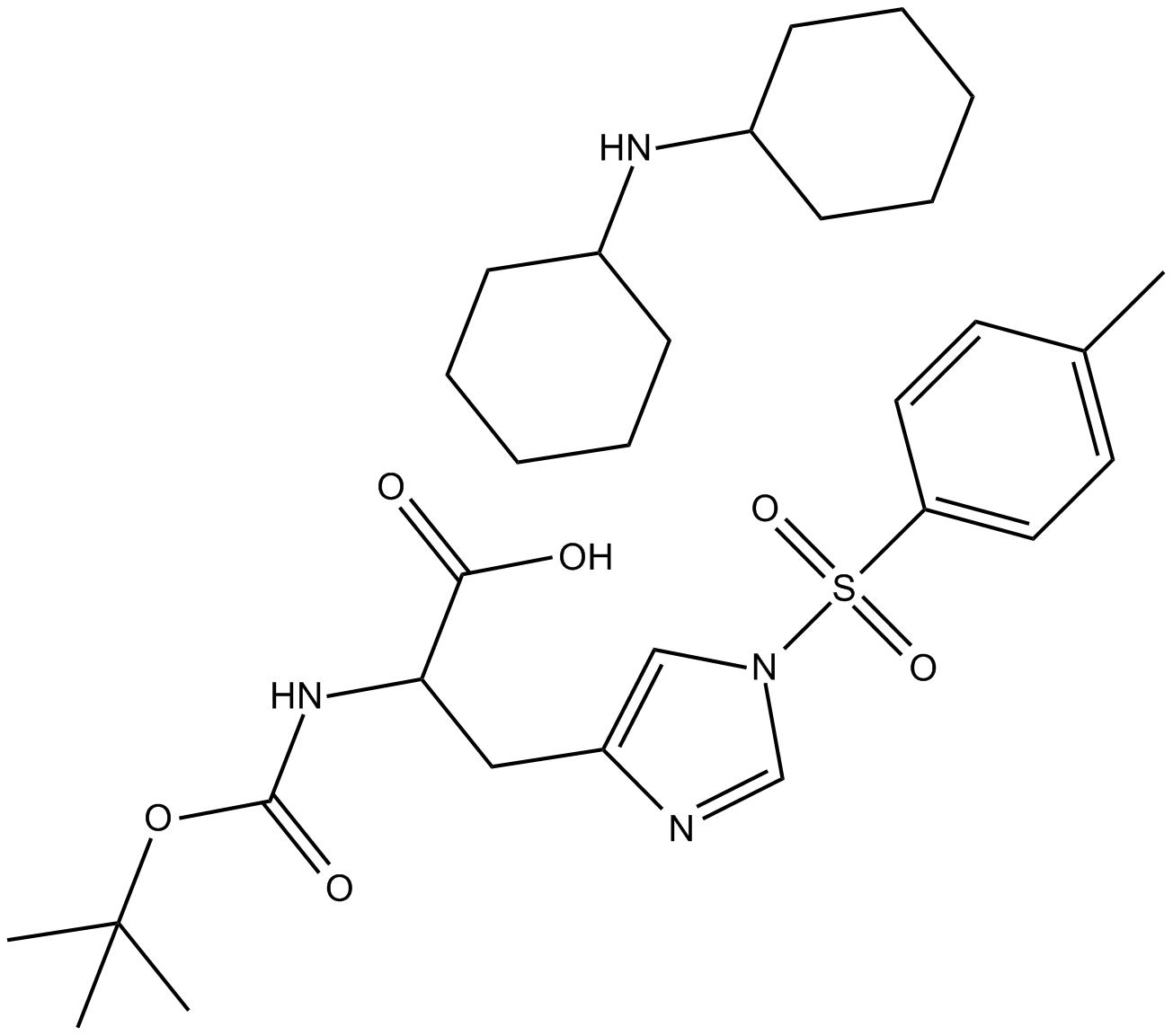Boc-His(Tos)-OH.DCHA Chemical Structure