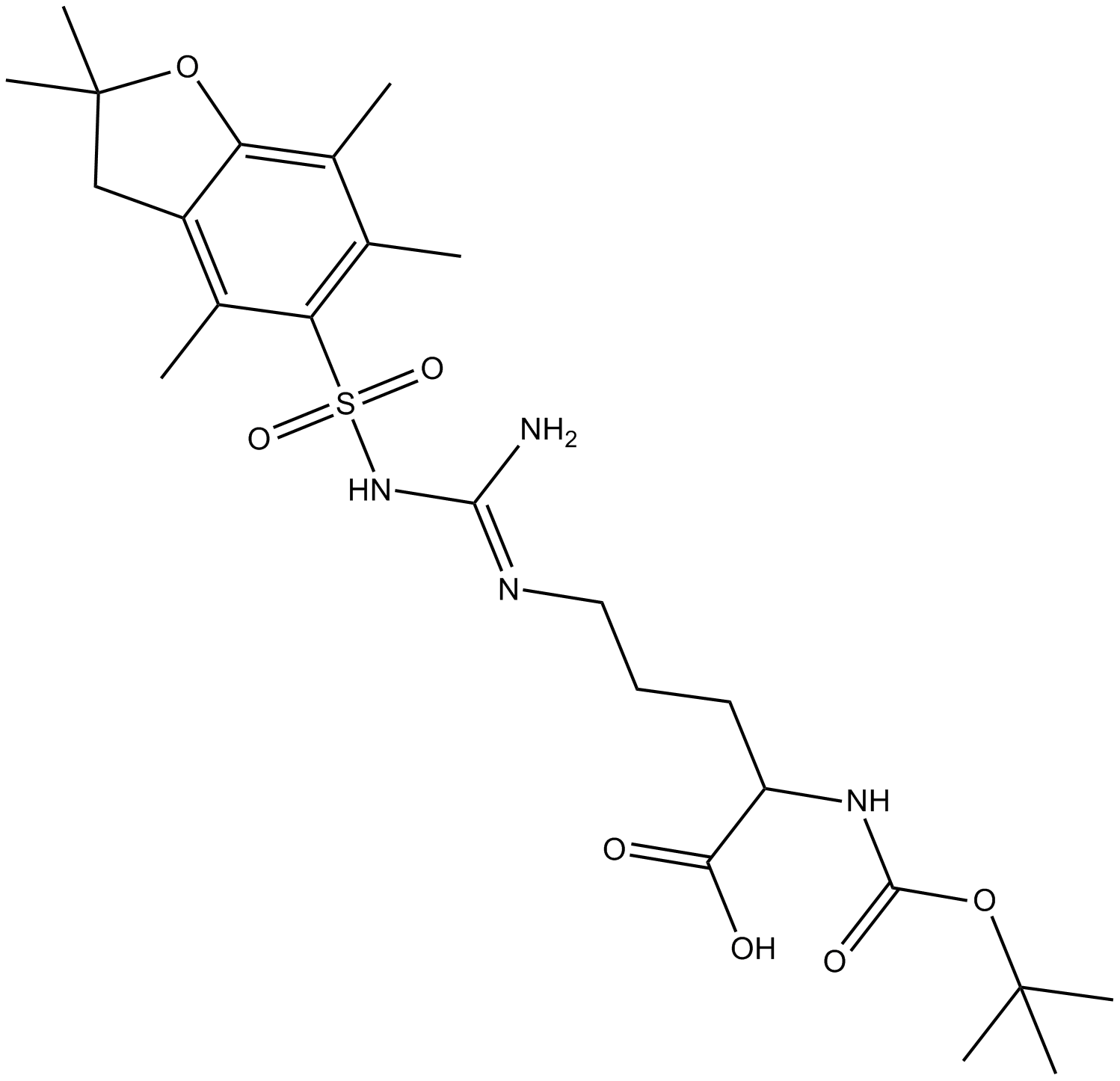 Boc-Arg(Pbf)-OH  Chemical Structure